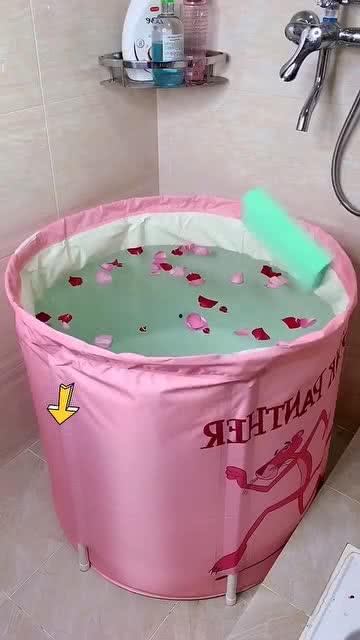 成人澡盆圆形折叠图片视频